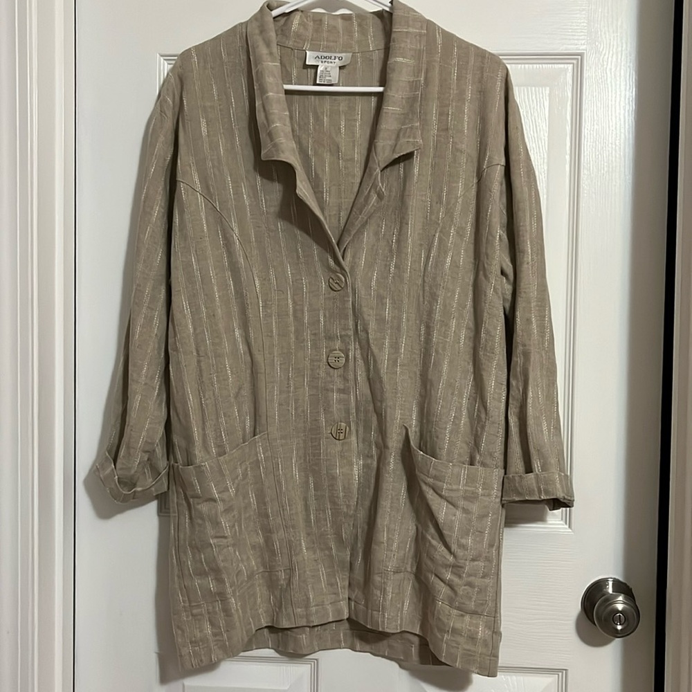 Tan long sleeve button down